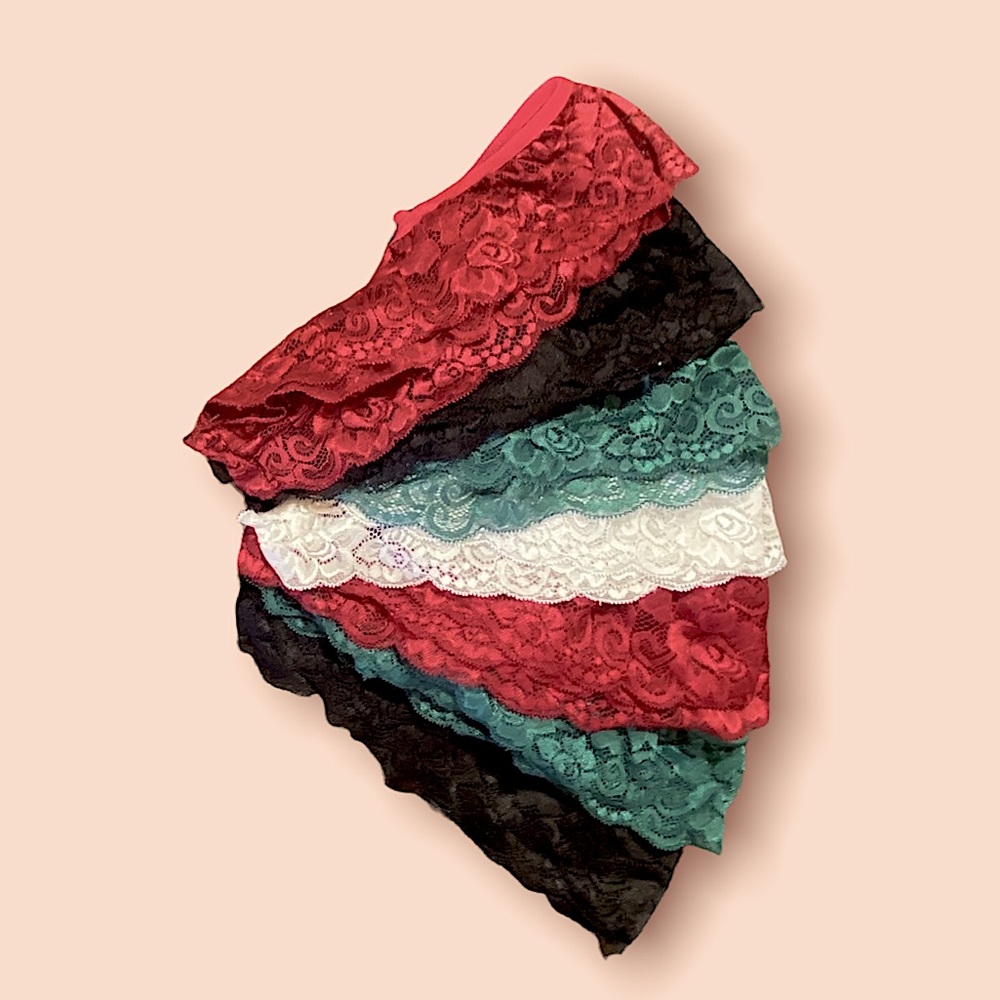 8 PACK Assorted Floral Lace Thongs- NEVER WORN